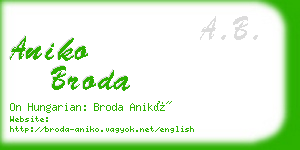 aniko broda business card